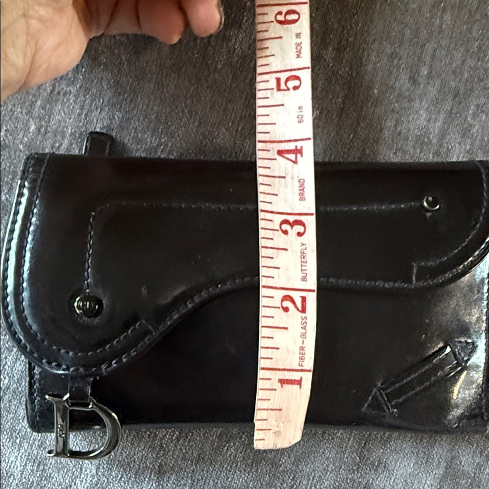 Dior Black Leather Wallet with Silver Logo - Picture 11 of 16